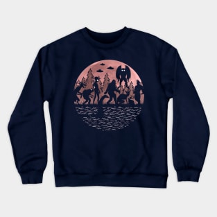 Funny Cryptid Moon Crewneck Sweatshirt